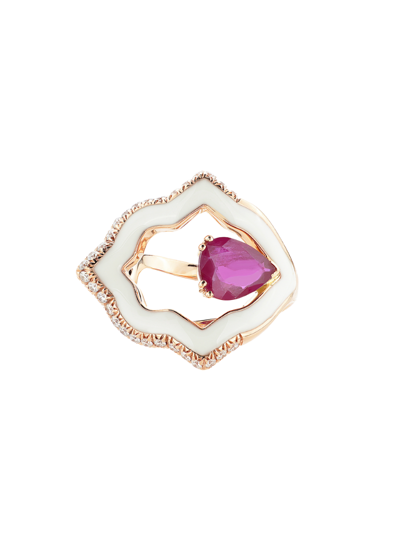 Collana croce oro rosa e diamanti | ELENÈRE