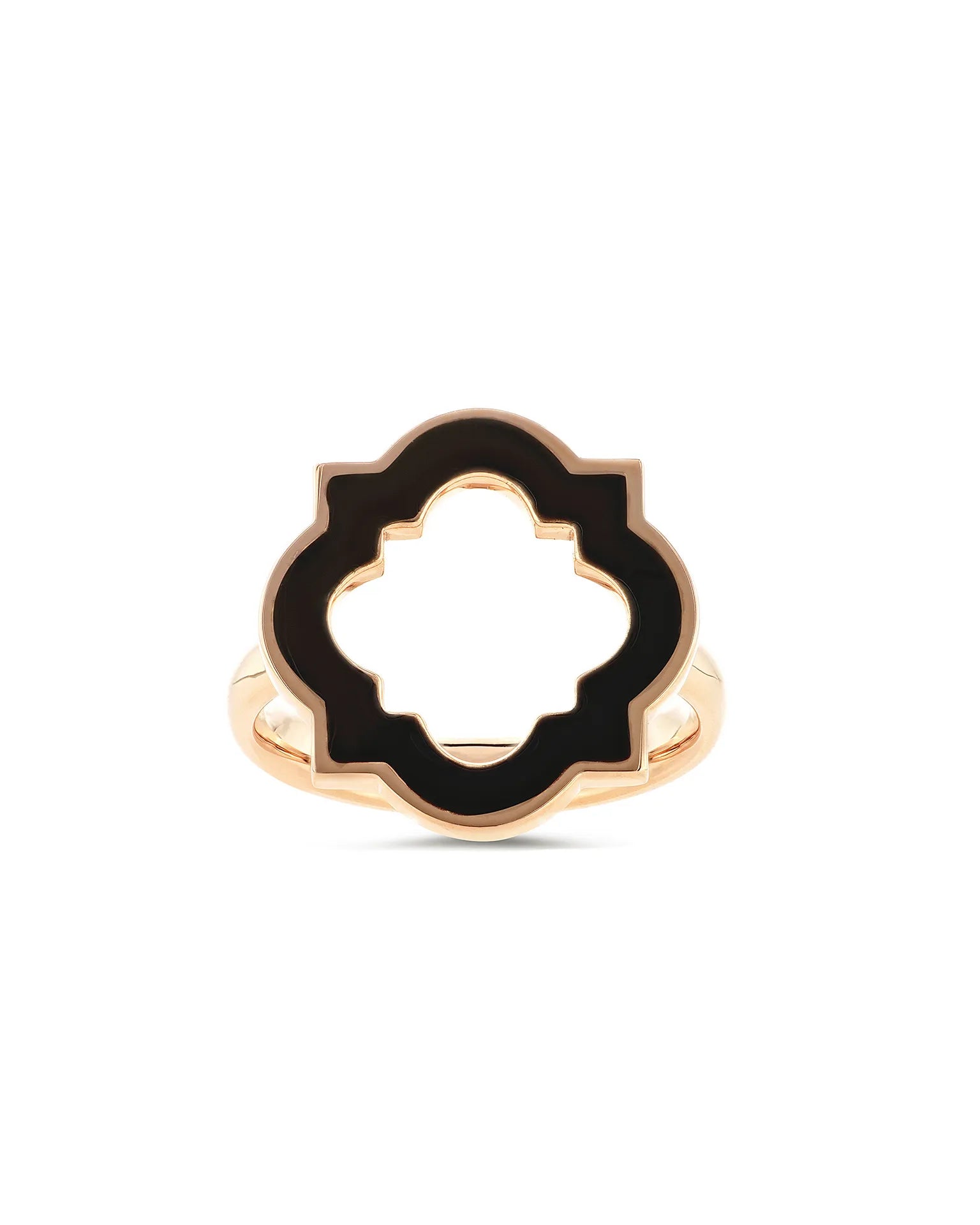 Anello anime basic, oro rosa e smaltatura nera | ELENÈRE – vista 2