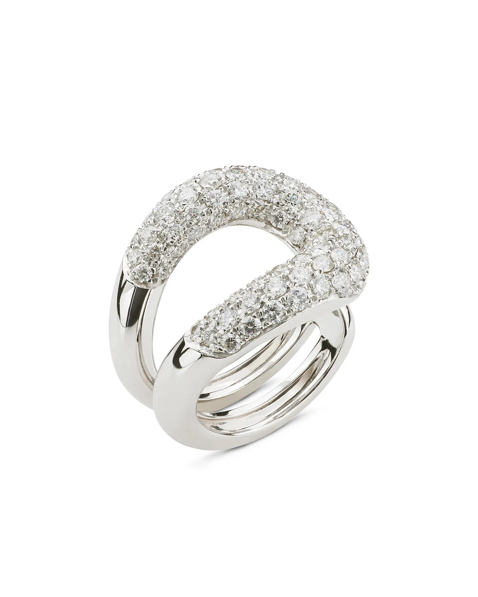 Anello legami oro bianco e diamanti | ELENÈRE