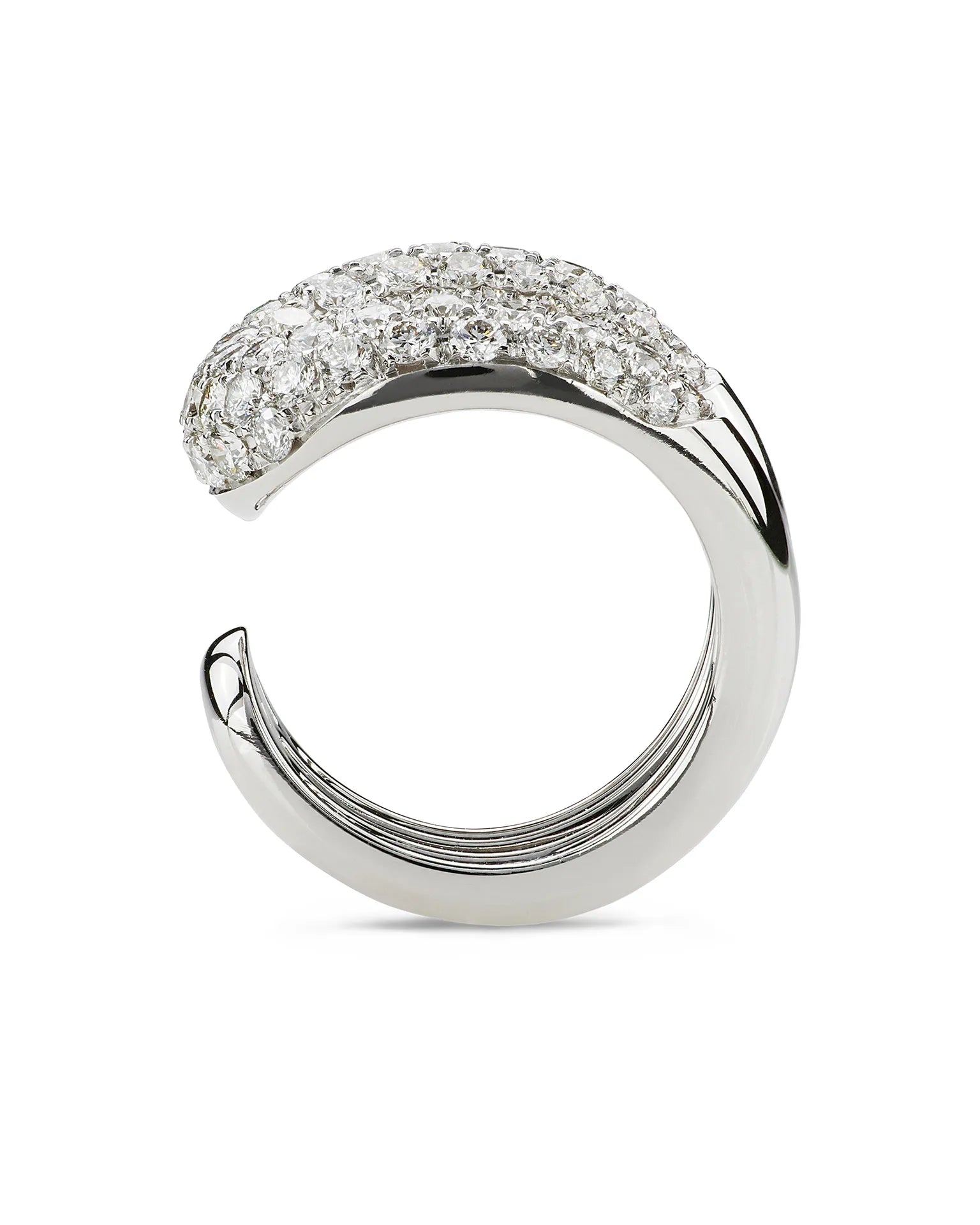 Anello legami oro bianco e diamanti | ELENÈRE – vista 3