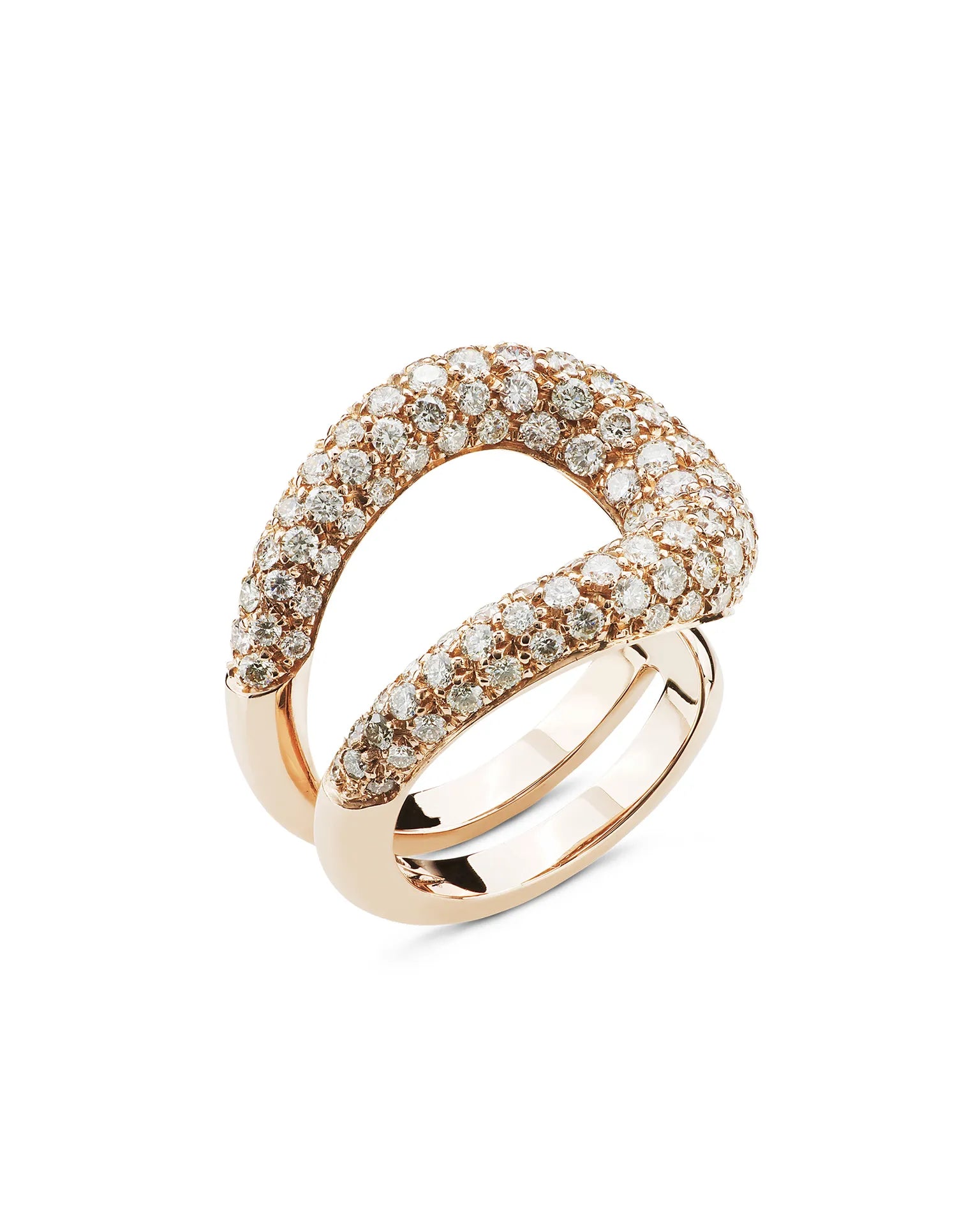 Anello legami oro rosa e diamanti | ELENÈRE