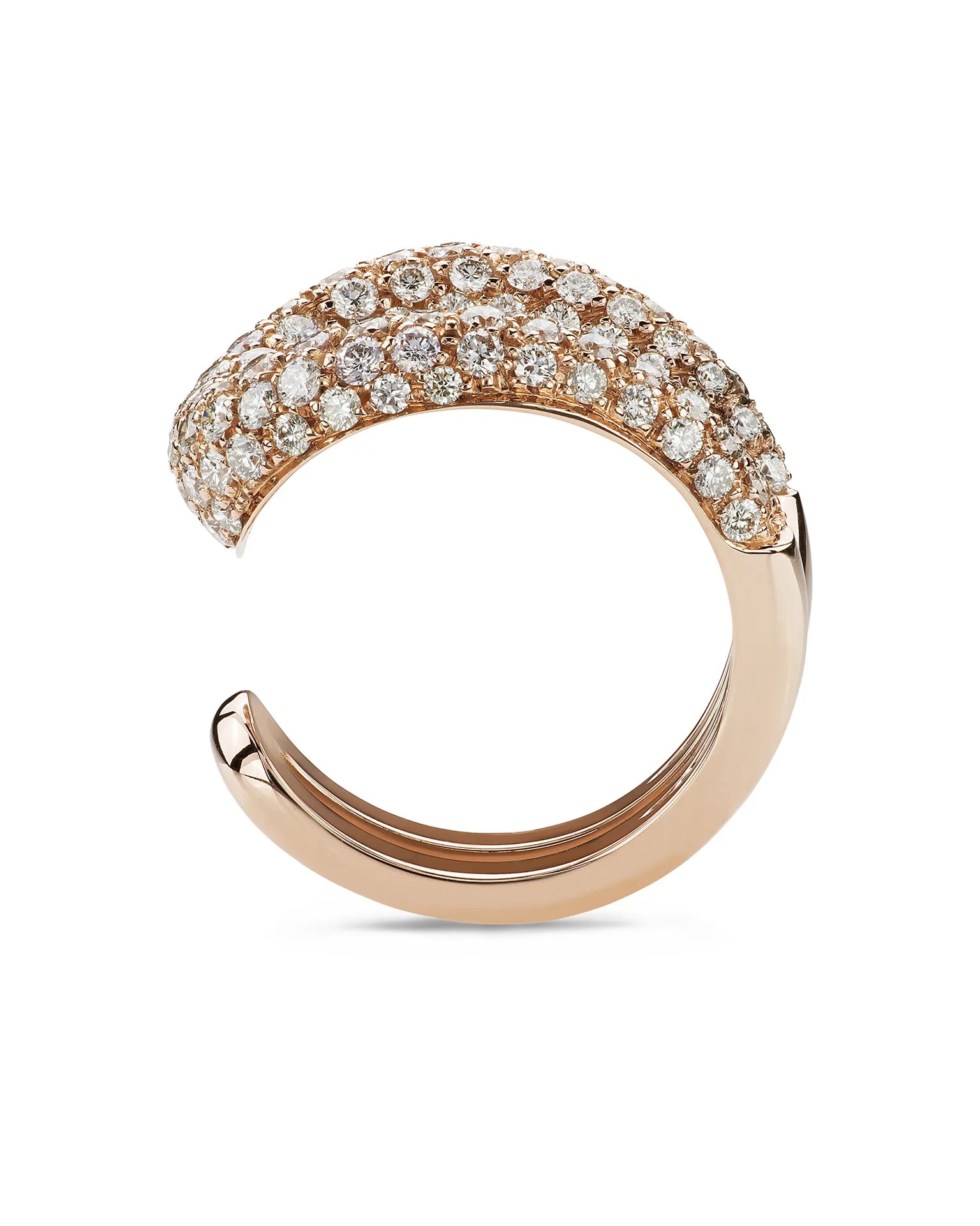 Anello legami oro rosa e diamanti | ELENÈRE – vista 3
