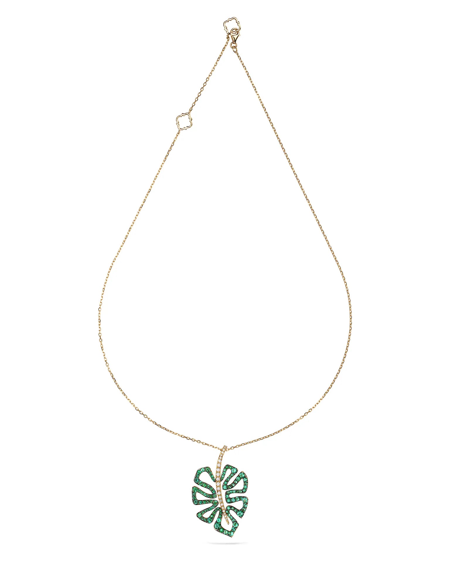 Collana deliciosa, oro giallo, diamanti e smeraldi (mini size) | ELENÈRE – vista 5