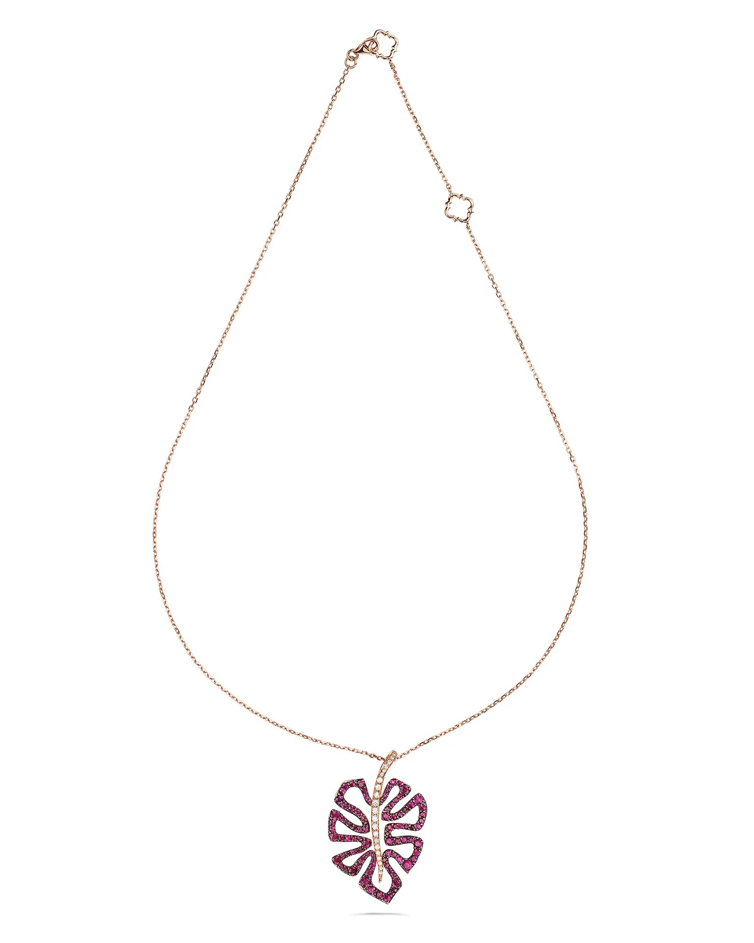 Collana deliciosa, oro rosa, diamanti e rubini (mini size) | ELENÈRE – vista 7