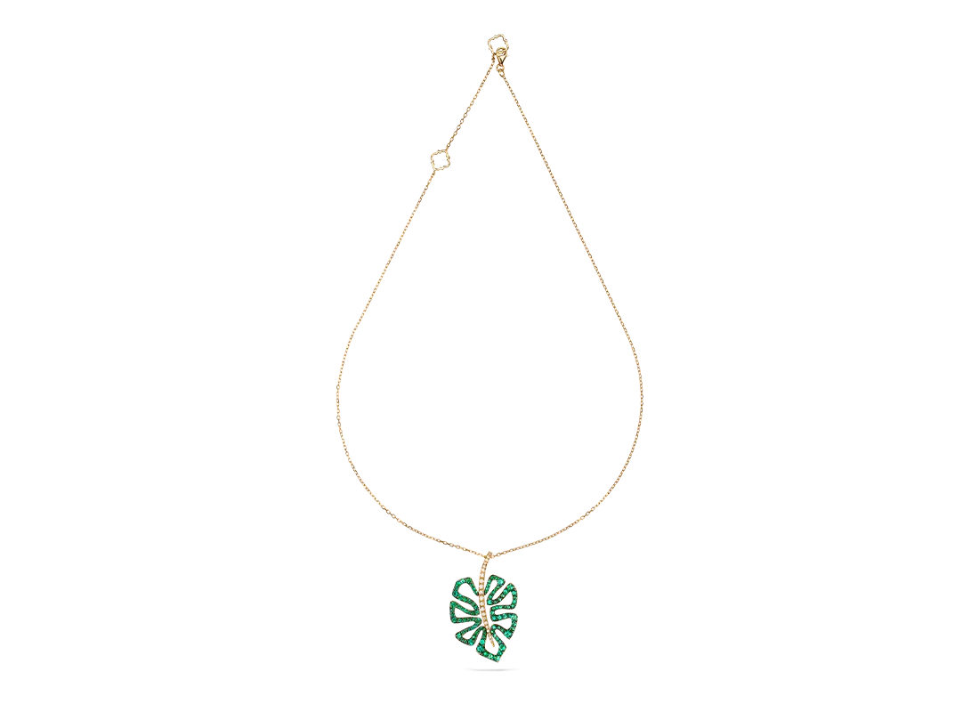 Collana deliciosa, oro giallo, diamanti e smeraldi (mini size) | ELENÈRE