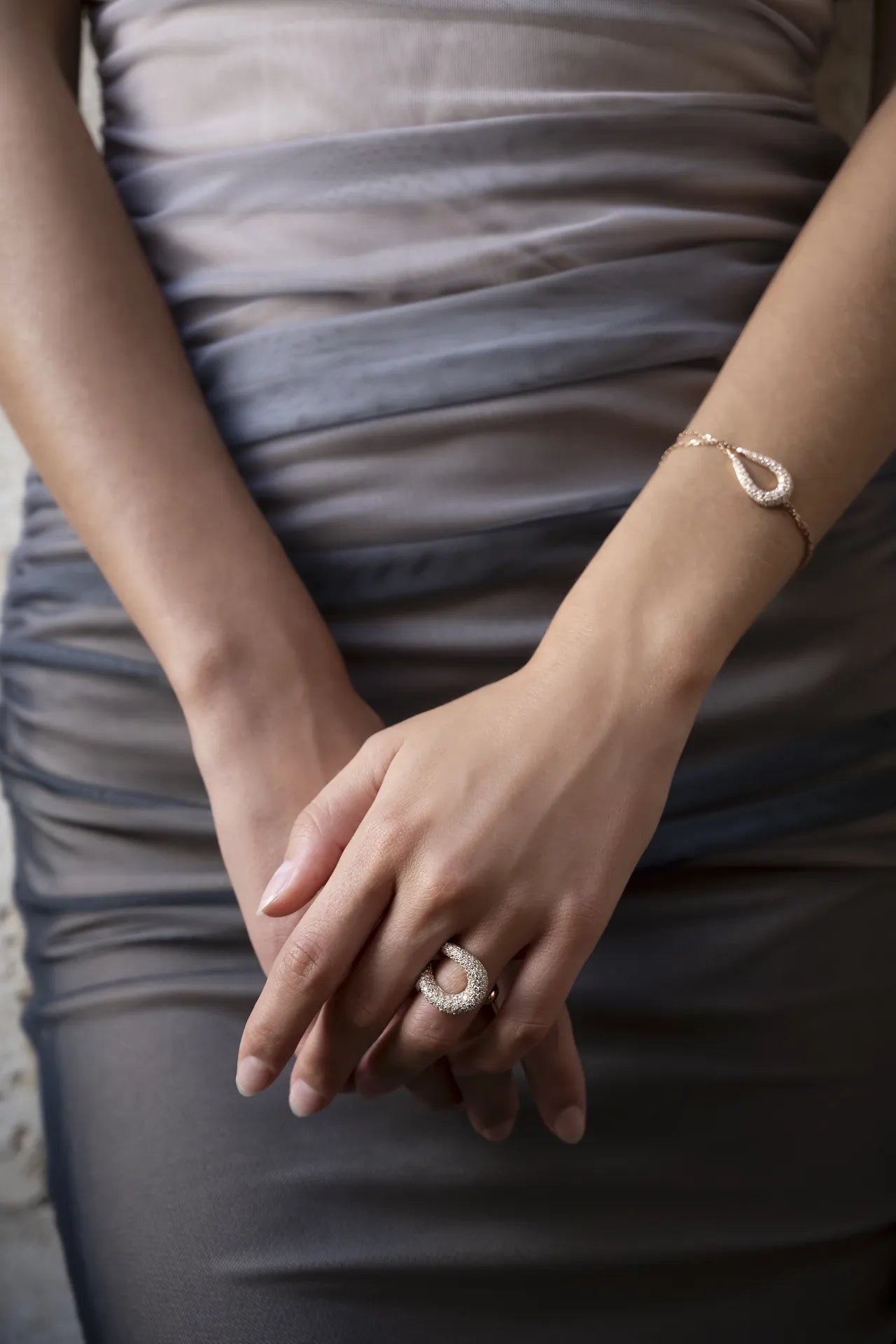 Bracciale legami oro rosa e diamanti | ELENÈRE