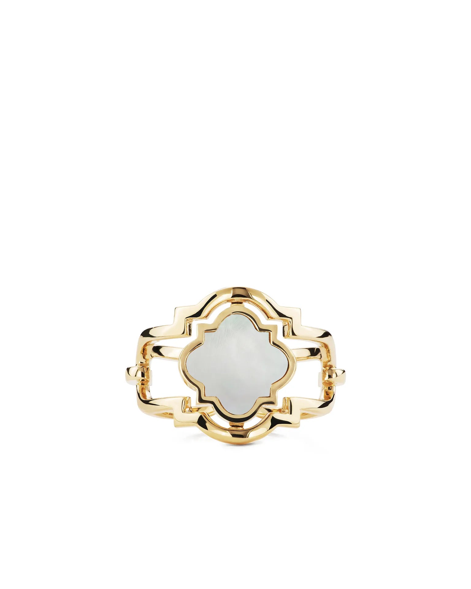 Anello double face poesie oro giallo madreperla e diamanti | ELENÈRE – vista 3