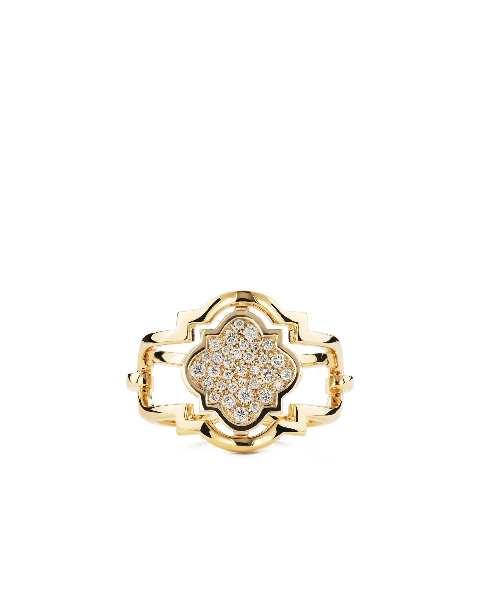 Anello double face poesie oro giallo madreperla e diamanti | ELENÈRE – vista 5