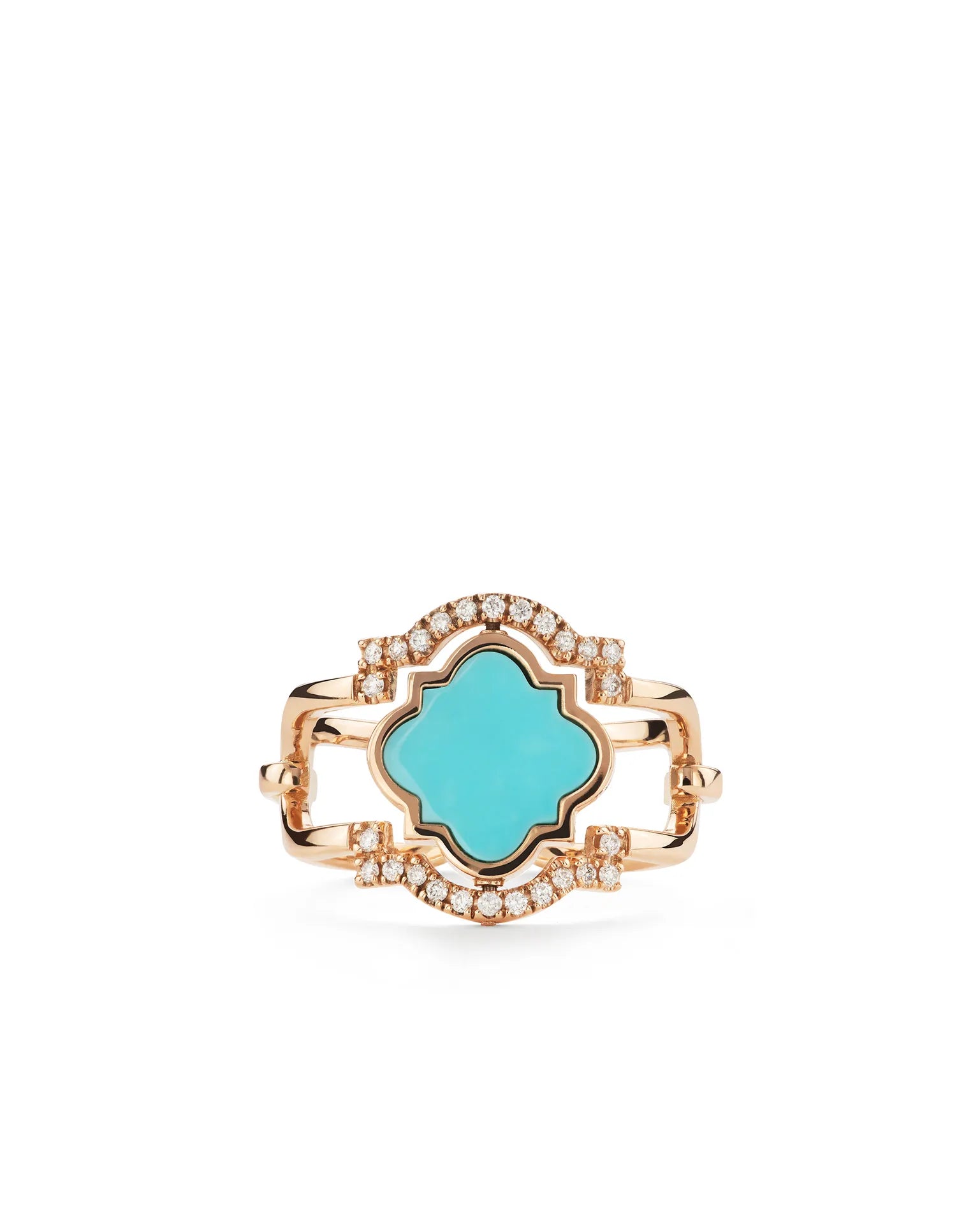 Anello double face poesie oro rosa madreperla e diamanti | ELENÈRE – vista 2