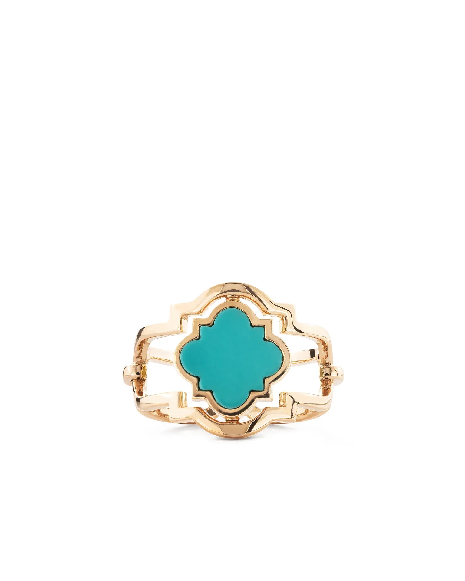 Anello double face poesie oro rosa turchese e diamanti | ELENÈRE – vista 4