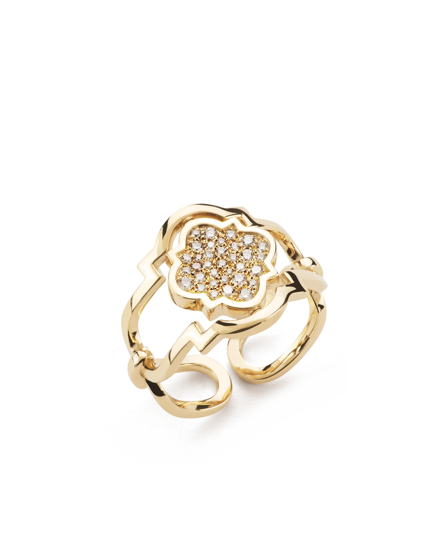 Anello double face poesie oro giallo madreperla e diamanti | ELENÈRE – vista 7